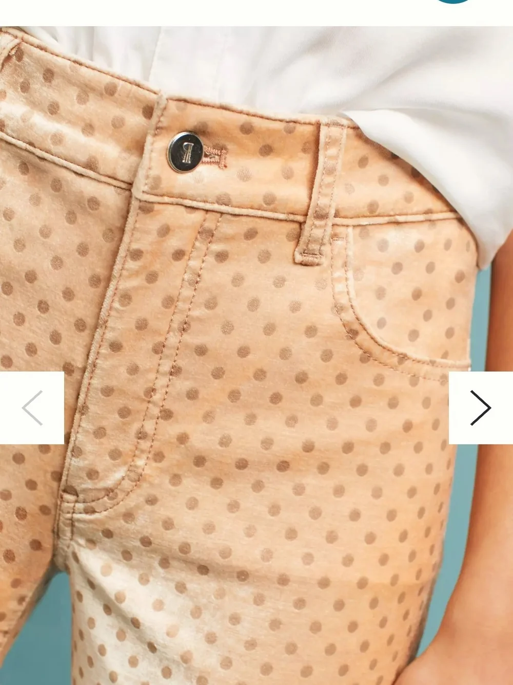 Pilcro and the Letterpress Beige Polka Dot Skinny Jeans - Picture 2 of 8